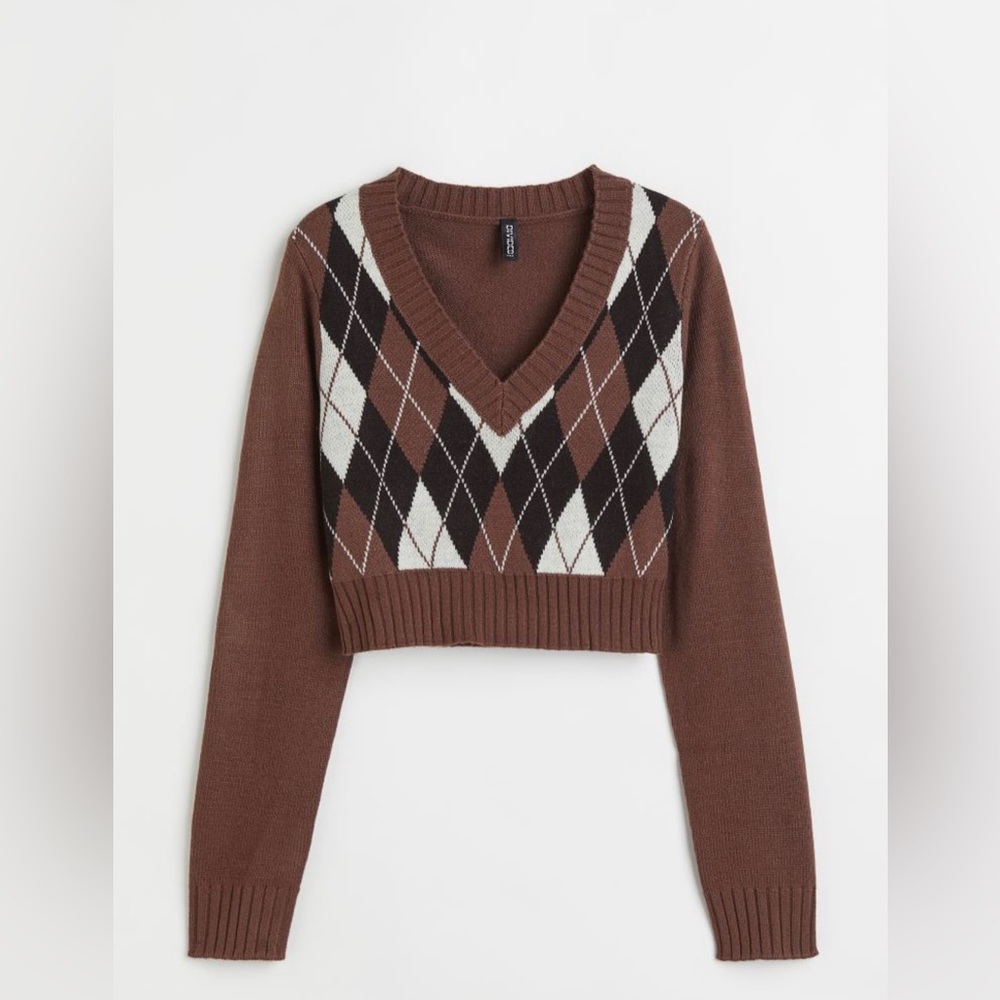 Forever 21 Skirt and Sweater Set - Brown/Black/White, S - Picture 3 of 4